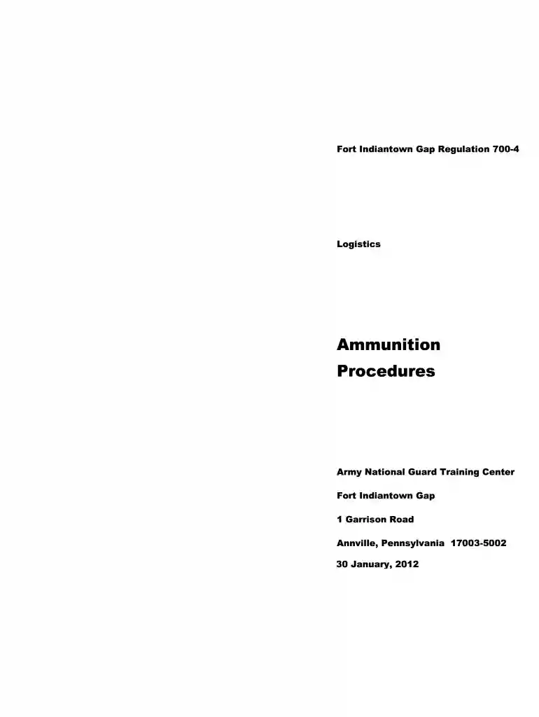 ammunition form Preview on Page 1