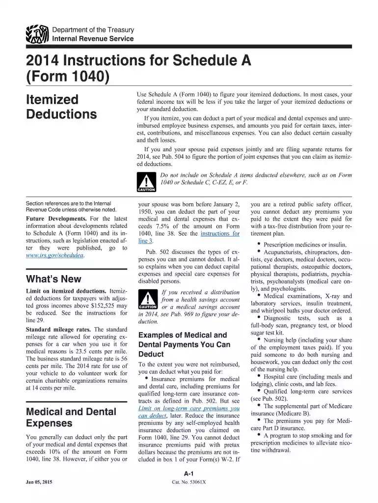 2014 instructions form Preview on Page 1
