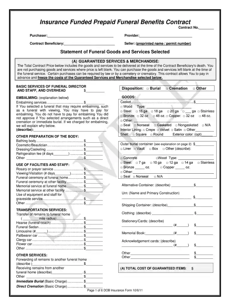 prepaid funeral plans texas Preview on Page 1