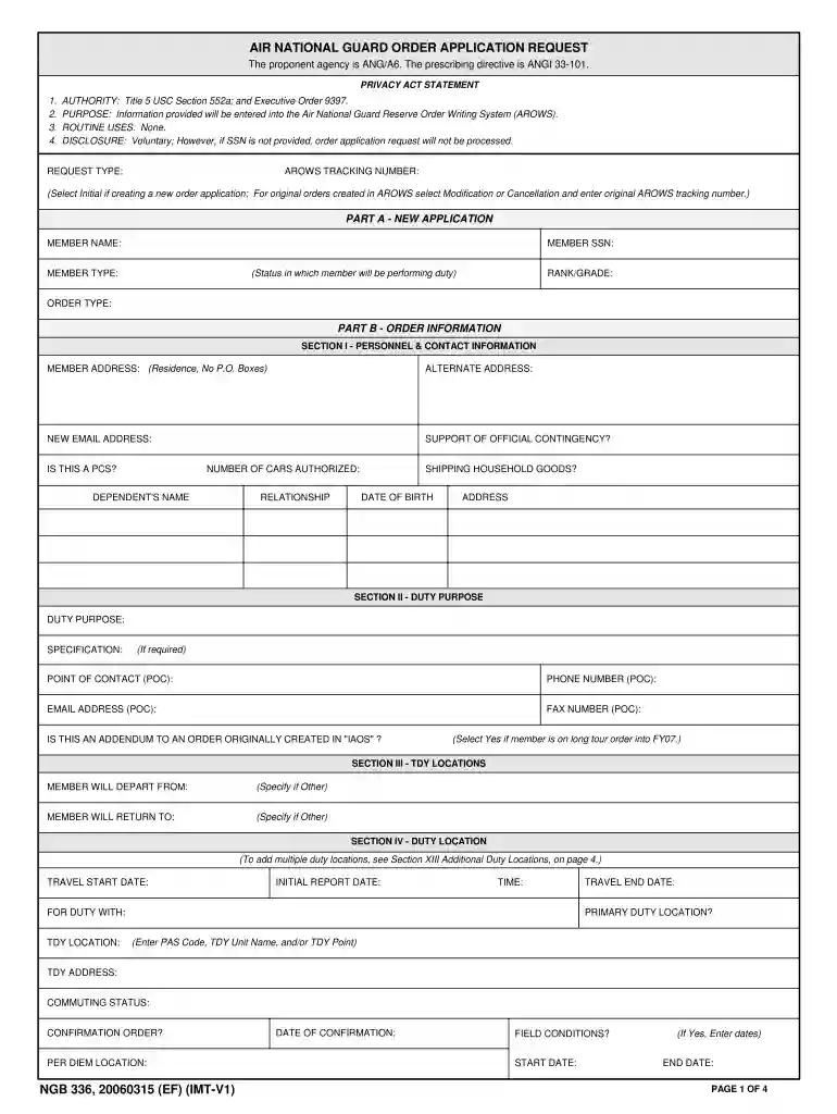 ngb form 336 Preview on Page 1
