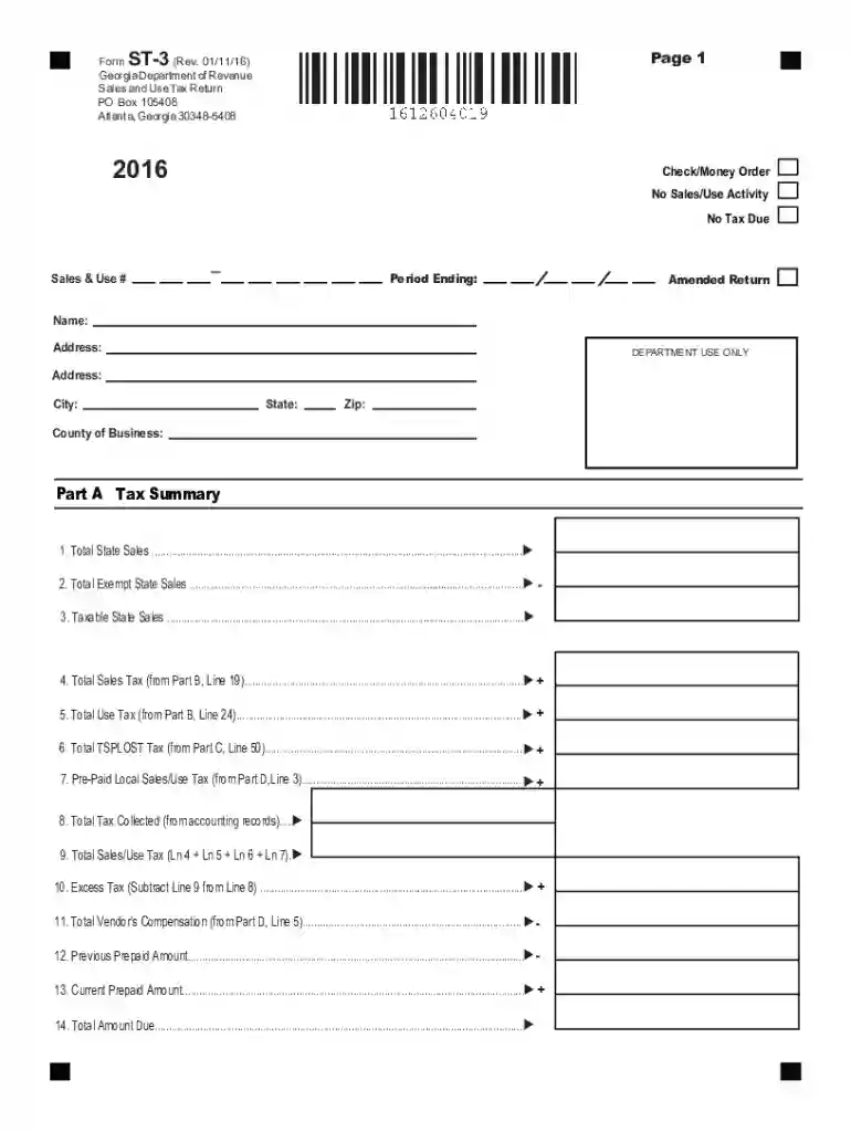 ga sales and use tax login Preview on Page 1