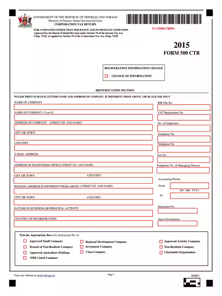 2015 - Ministry of Finance, Inland Revenue Division Preview on Page 1