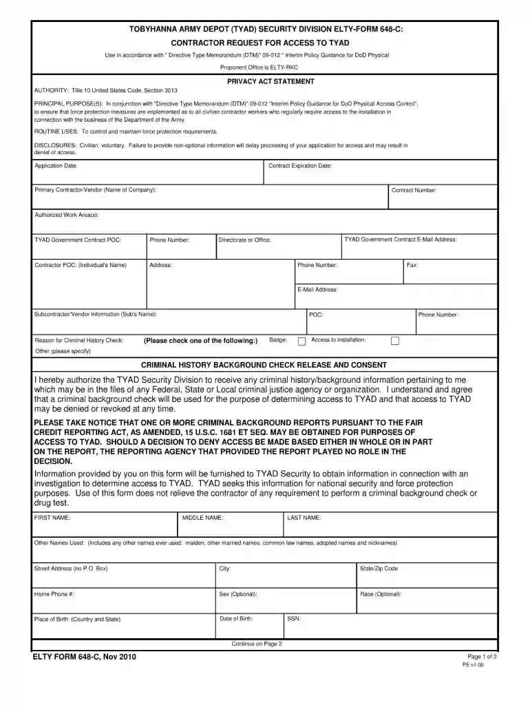 elty form 648 c 2010 Preview on Page 1