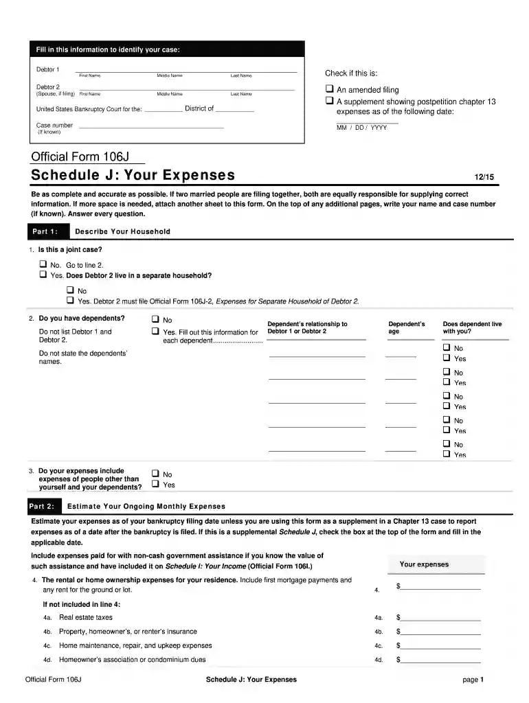 about schedule j Preview on Page 1
