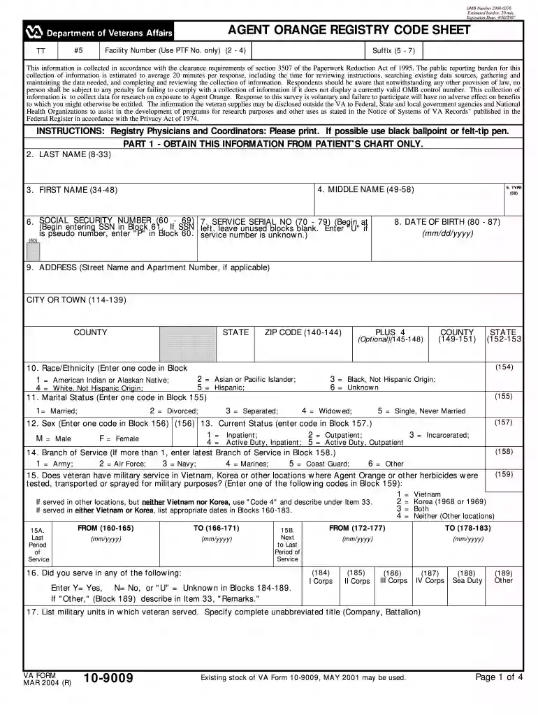 orange registry 2004-2019 form Preview on Page 1