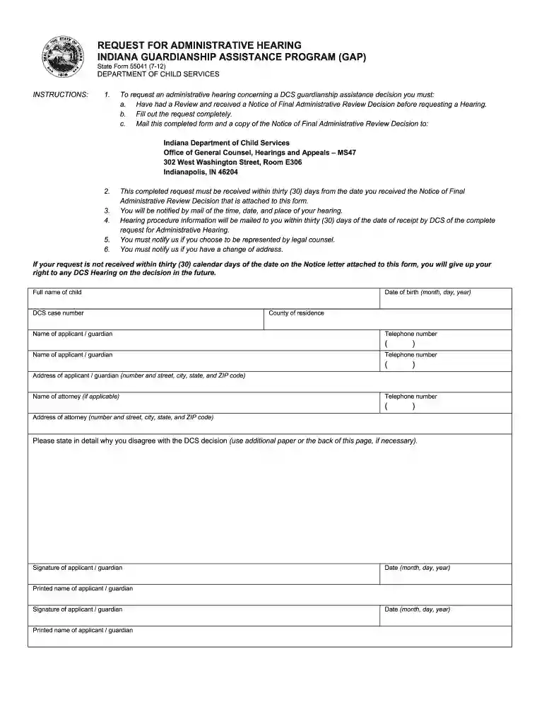 indiana motion forms Preview on Page 1