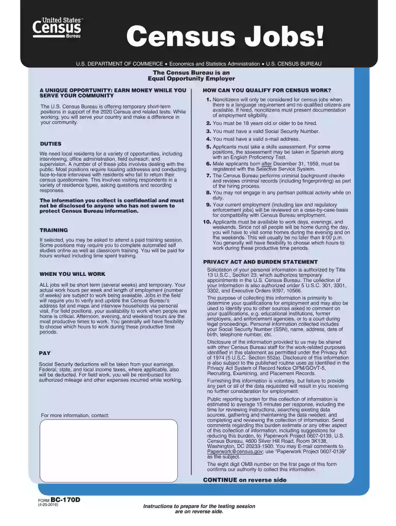 bc 170d word census employment 4 25 2016 fillable Preview on Page 1