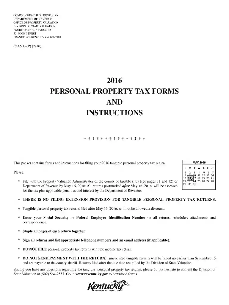 form 62a500 2016 Preview on Page 1