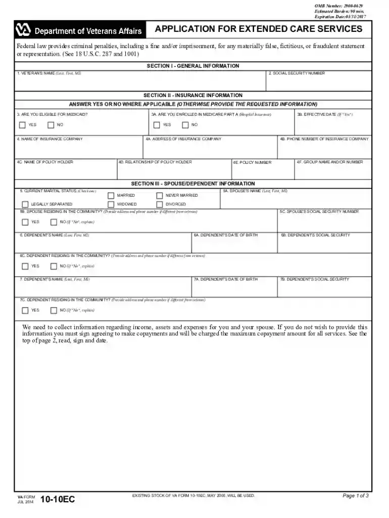 va form 10 10ec Preview on Page 1