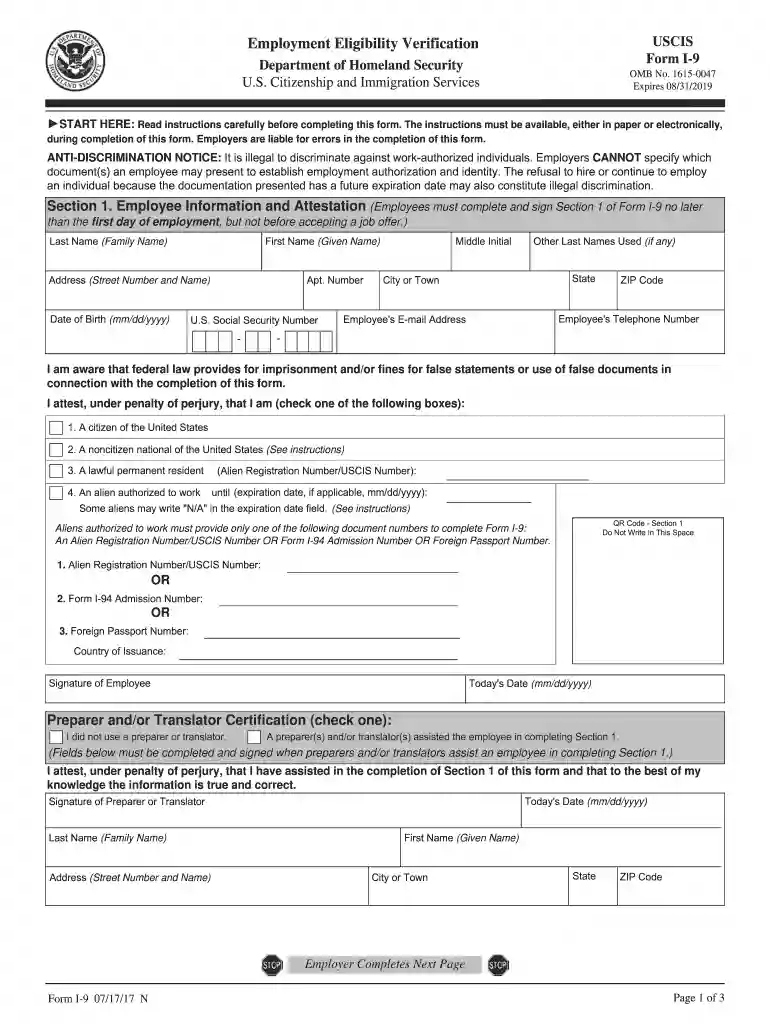 i 9 form 2016 pdf Preview on Page 1