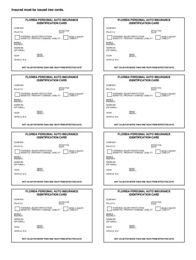 insurance card template Preview on Page 1