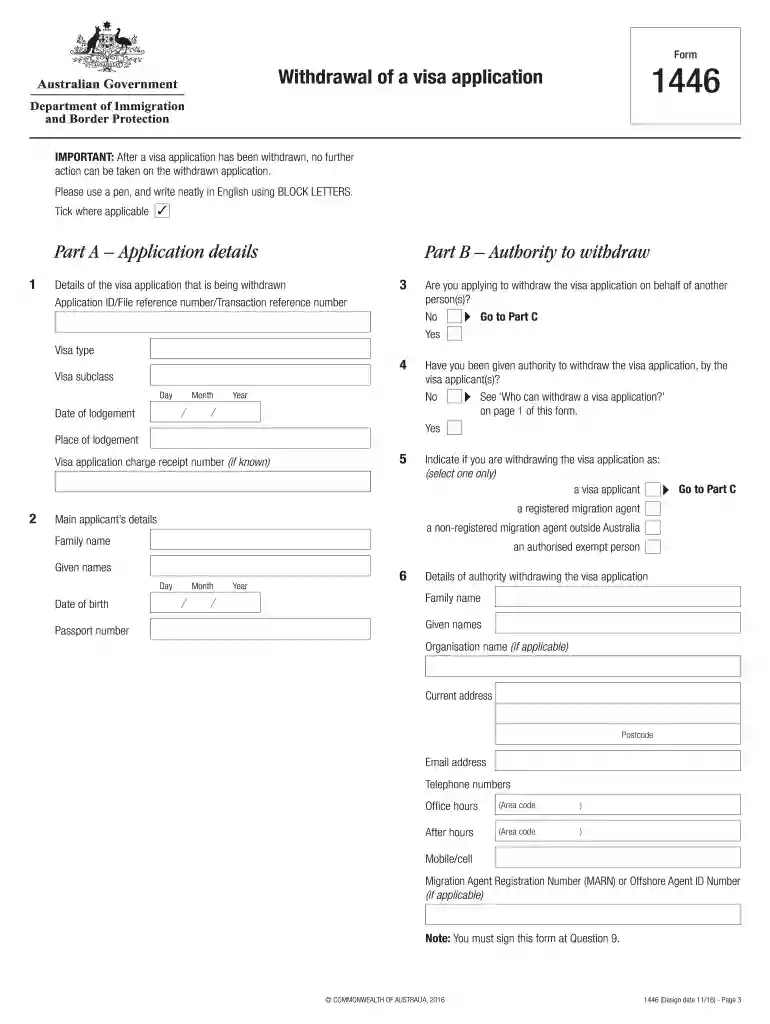 form 1446 Preview on Page 1