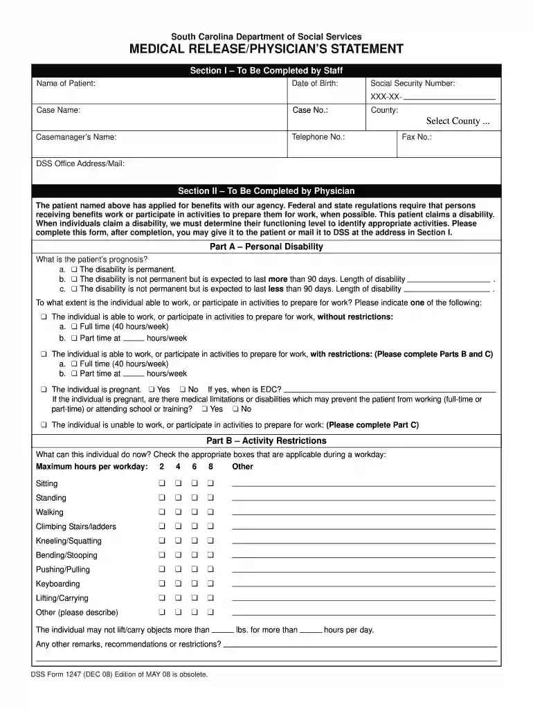 dss form 1247 Preview on Page 1