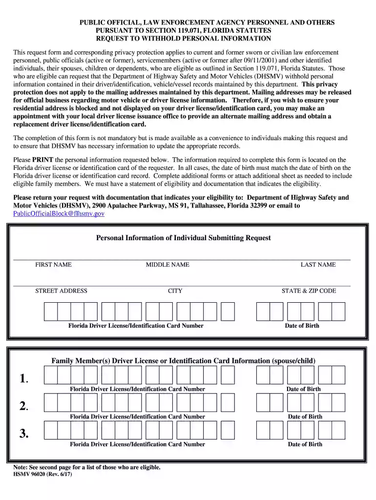 hsmv 96020 Preview on Page 1