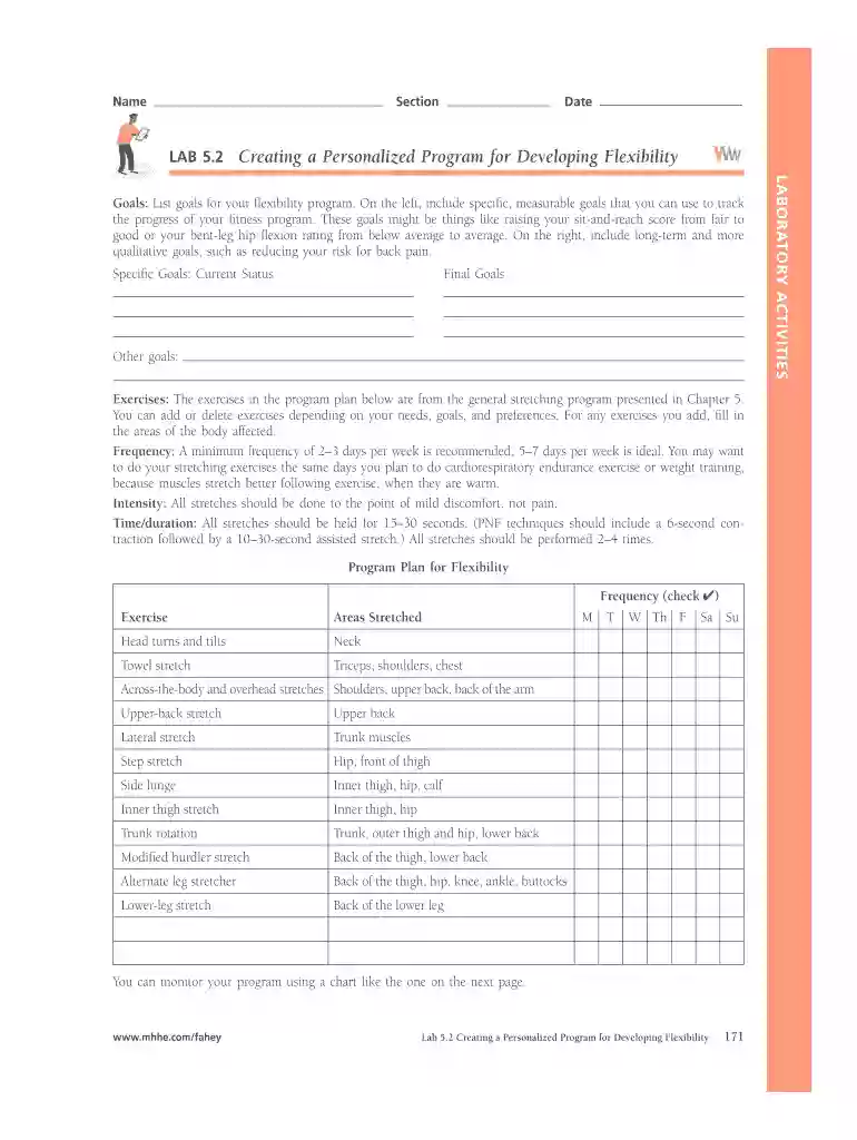lab 5 2 creating a personalized program for developing flexibility Preview on Page 1