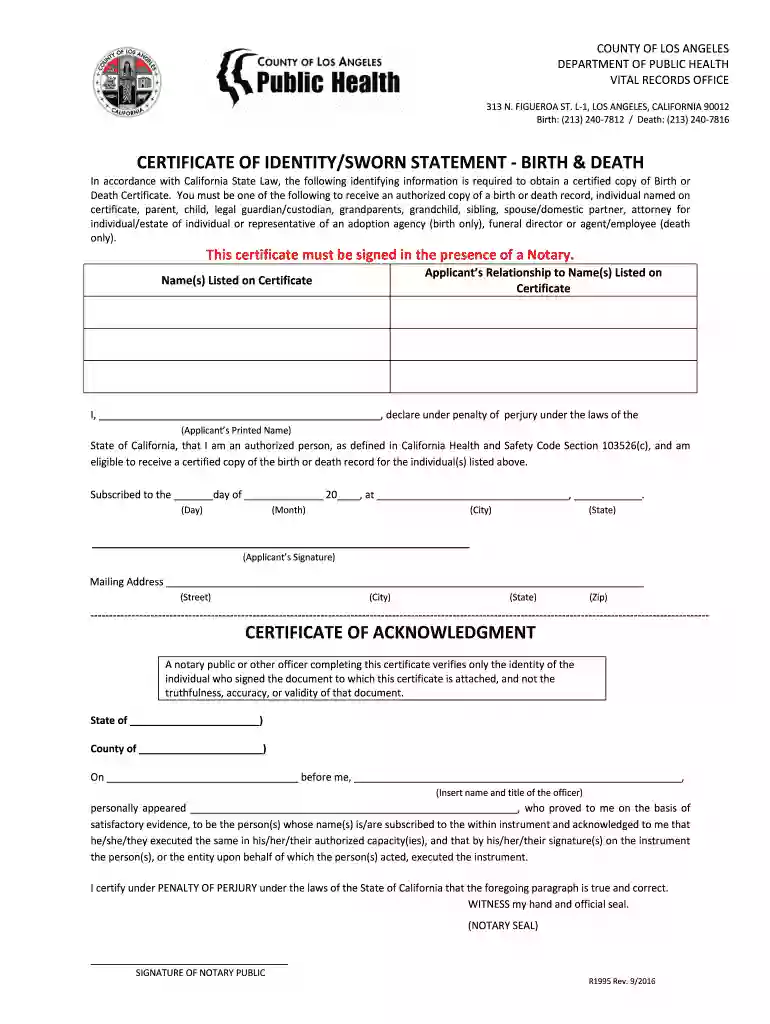 california sworn statement Preview on Page 1