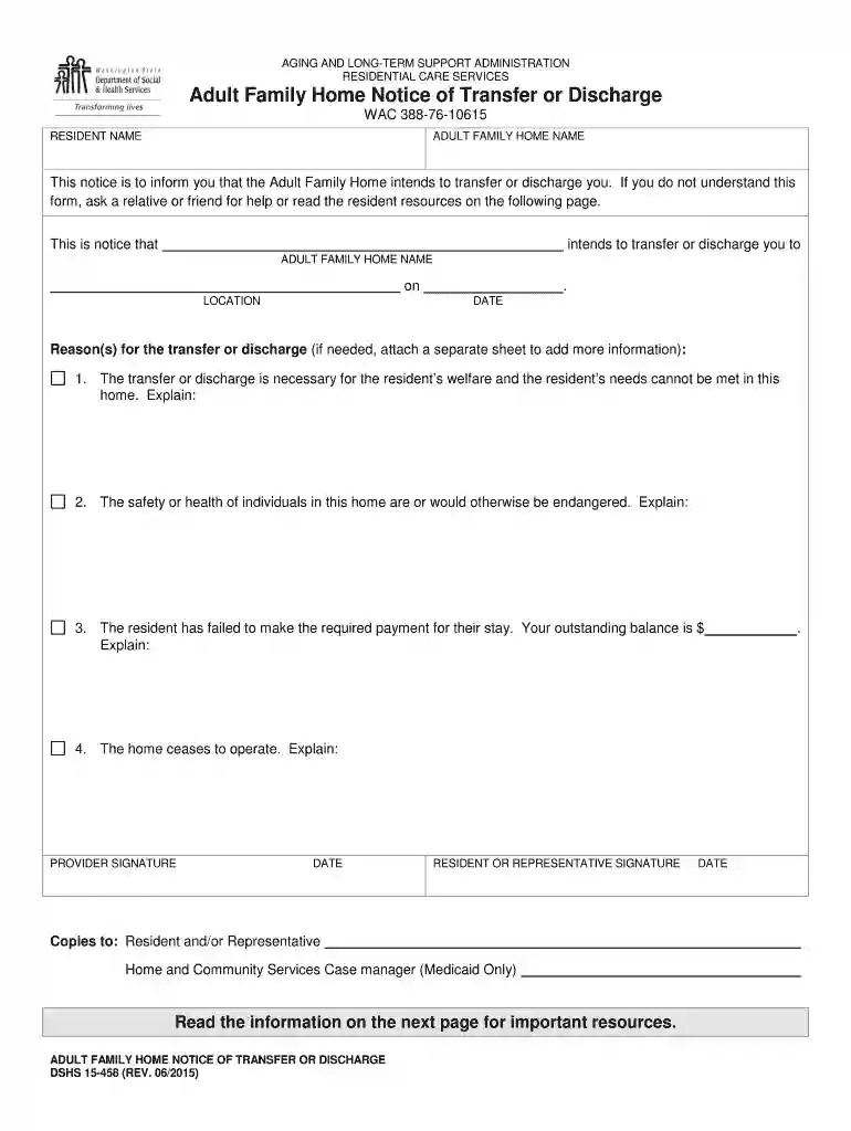 notice of proposed transfer discharge california form Preview on Page 1