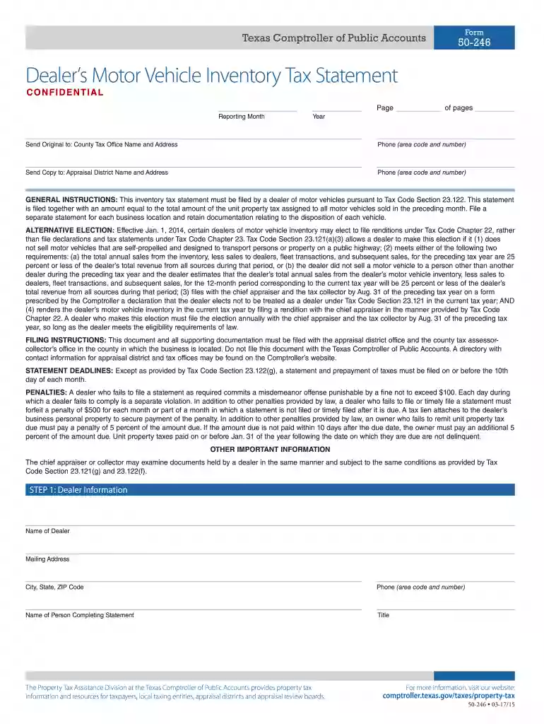 form 50 246 Preview on Page 1