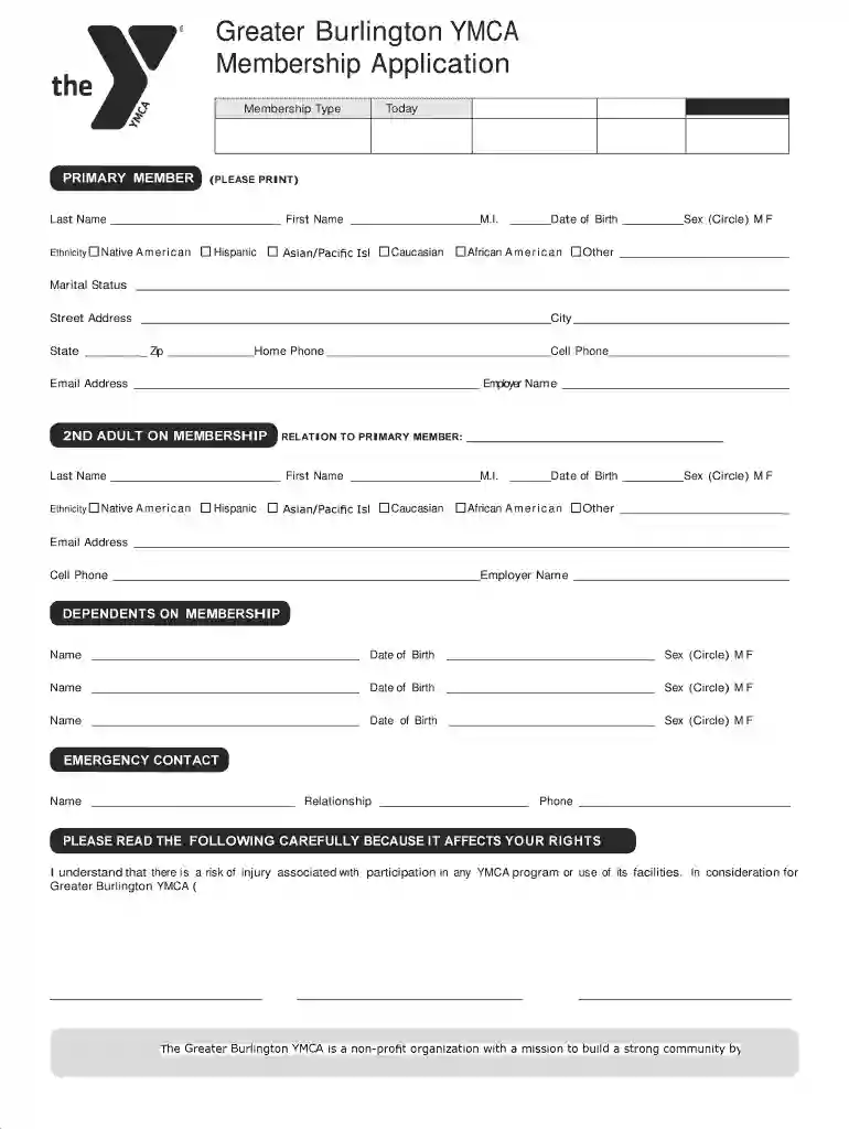 tri fold membership application word Preview on Page 1