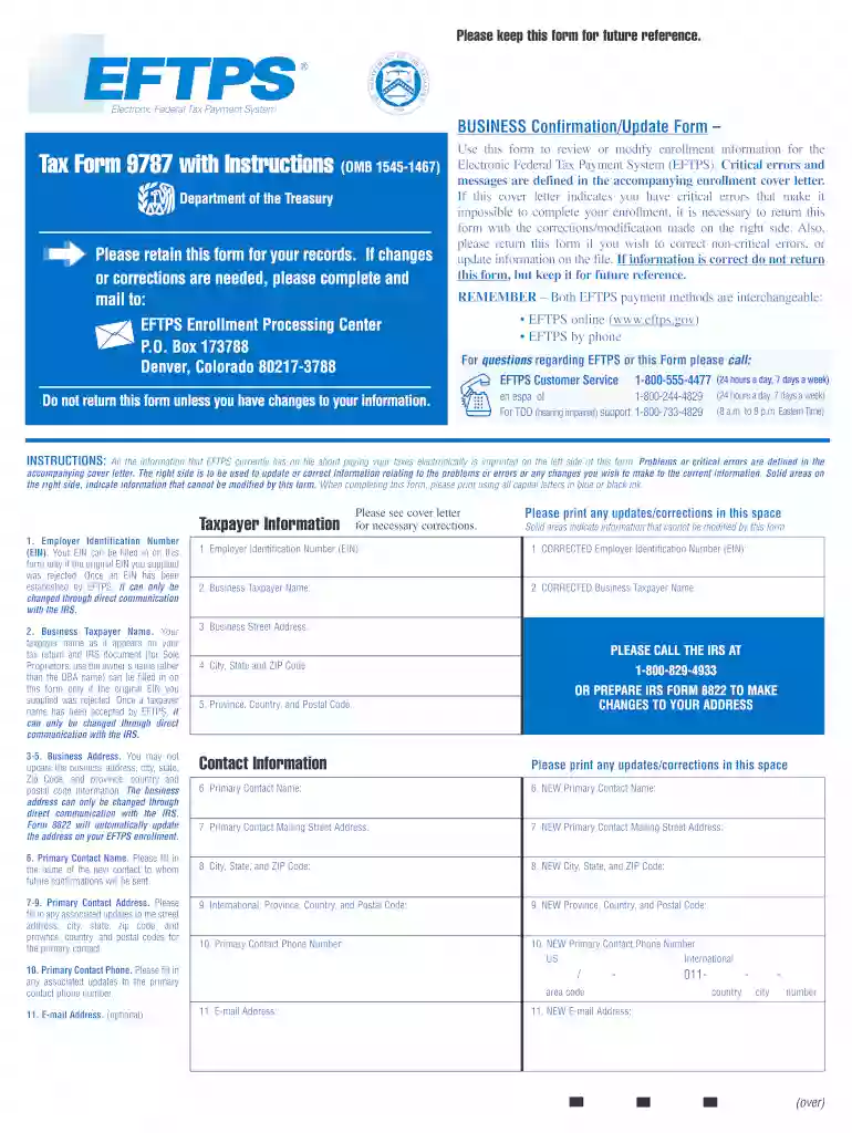 eftps form pdf Preview on Page 1