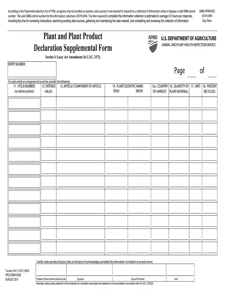 supplemental declaration form Preview on Page 1