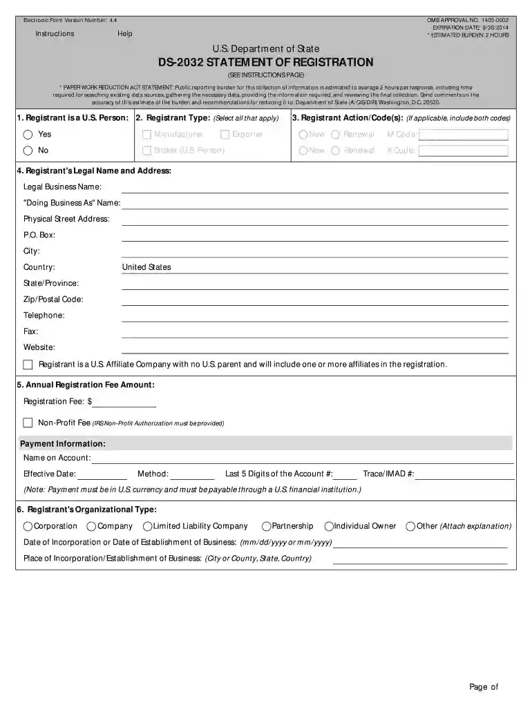 ds 2032 online registration Preview on Page 1