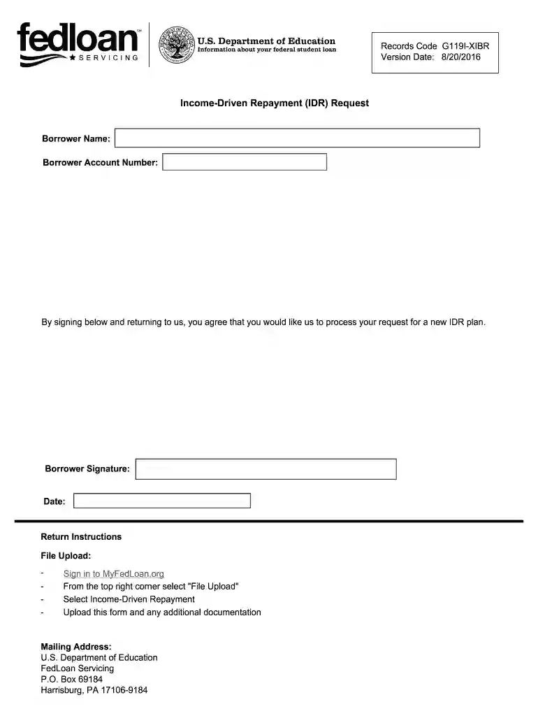 idr plan request Preview on Page 1