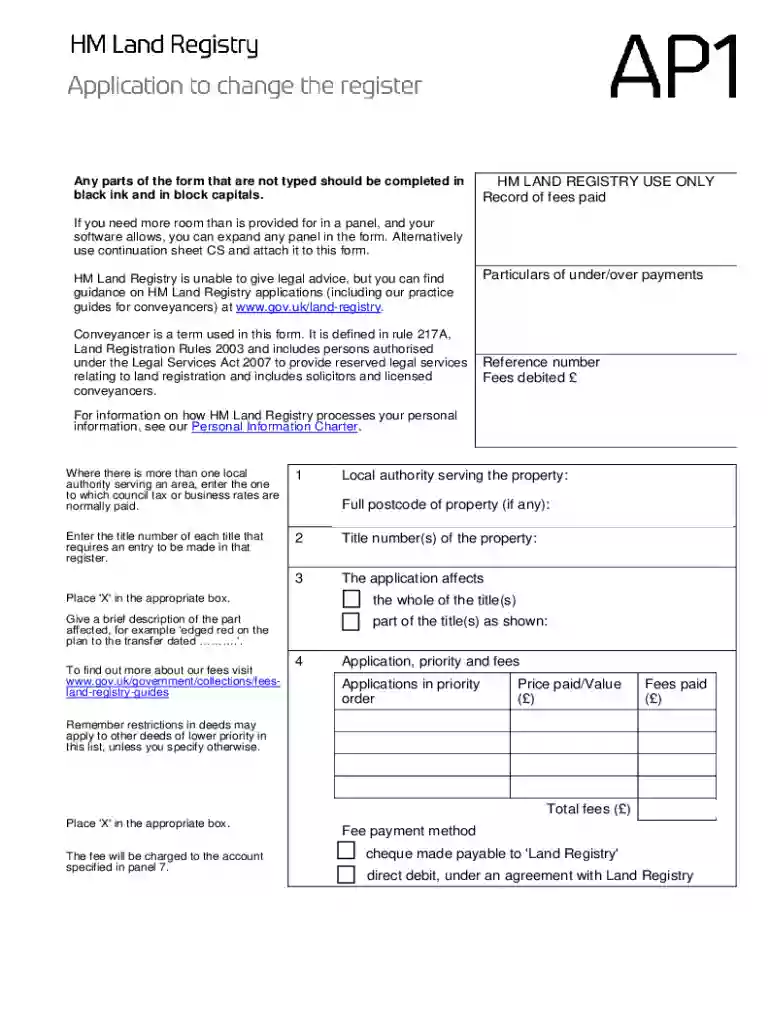 ap1 form Preview on Page 1