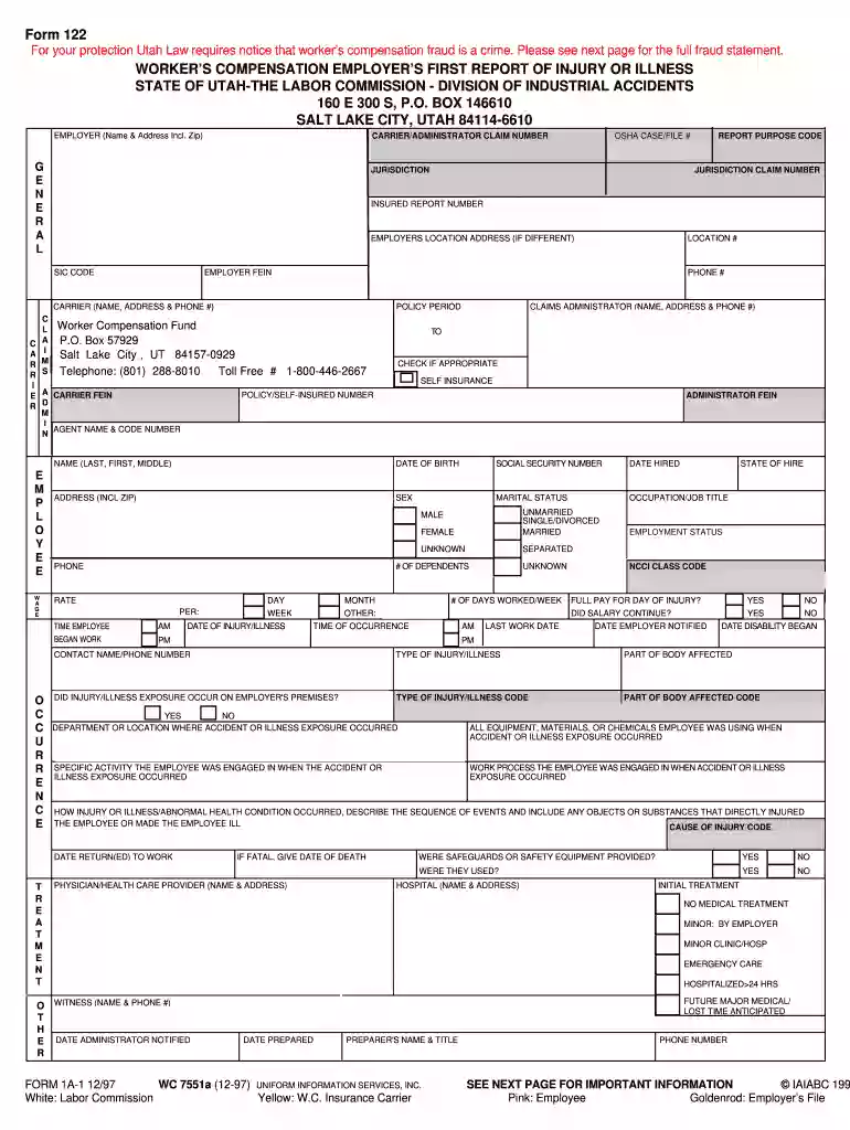 122 form Preview on Page 1