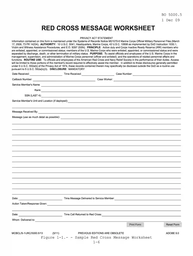 red cross message Preview on Page 1