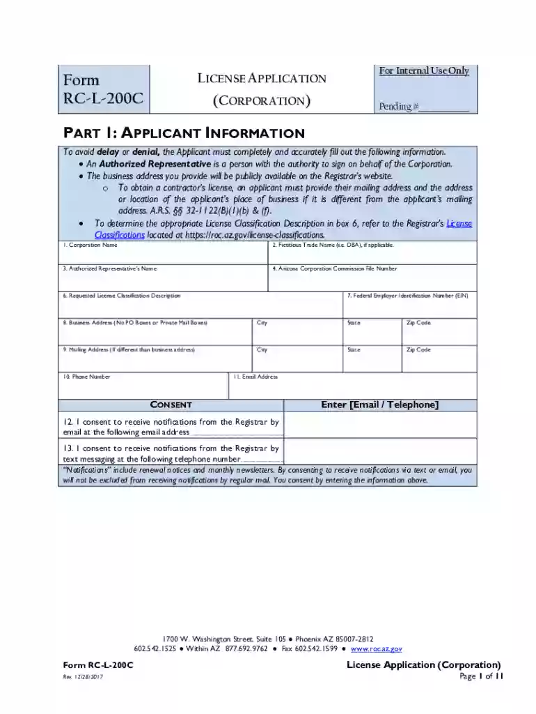 arizona contractors board Preview on Page 1