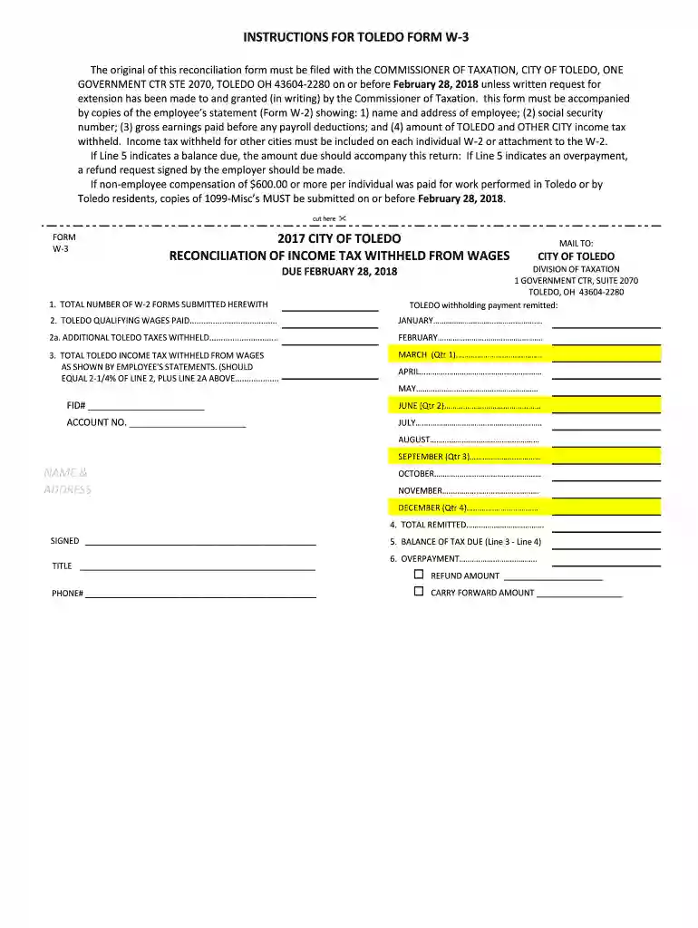 toledo city tax Preview on Page 1