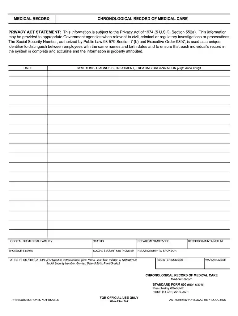 standard form 600 rev 5 84 Preview on Page 1