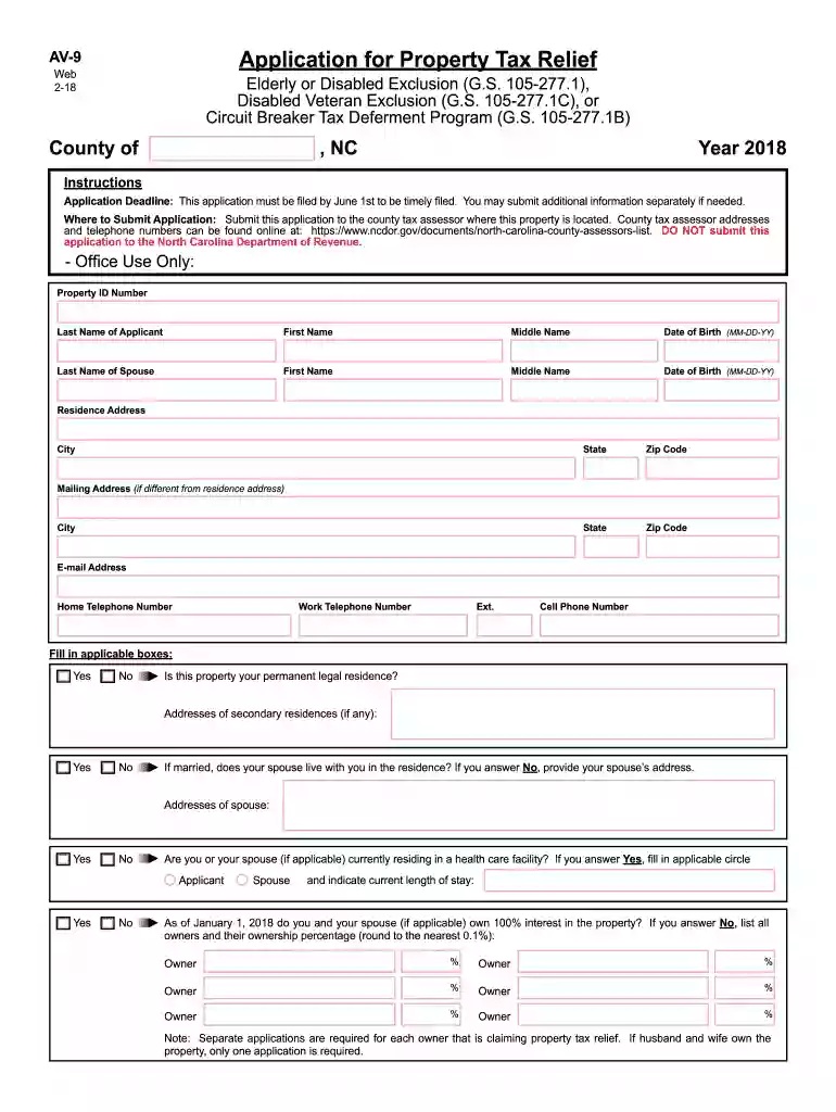 2018 application relief Preview on Page 1