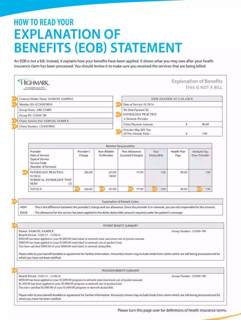 eob sample pdf Preview on Page 1