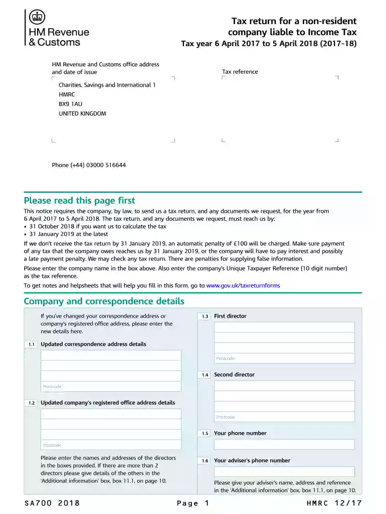sa700 form Preview on Page 1