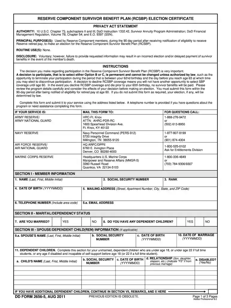 dd form 2656 5 Preview on Page 1