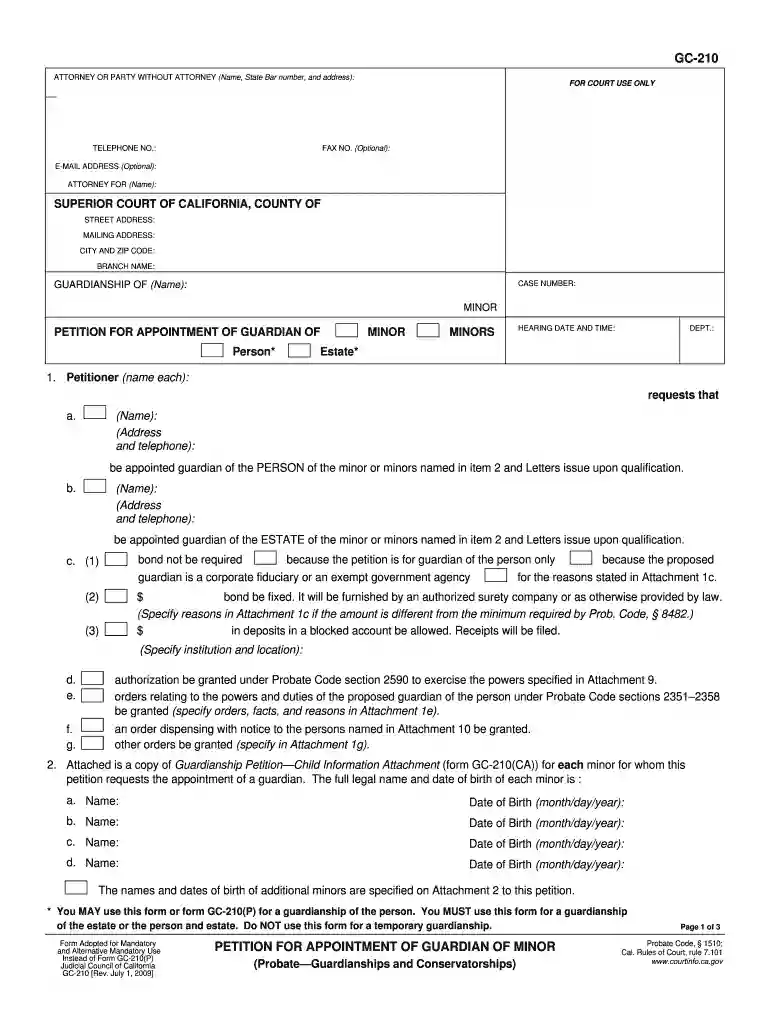 gc 210 form Preview on Page 1