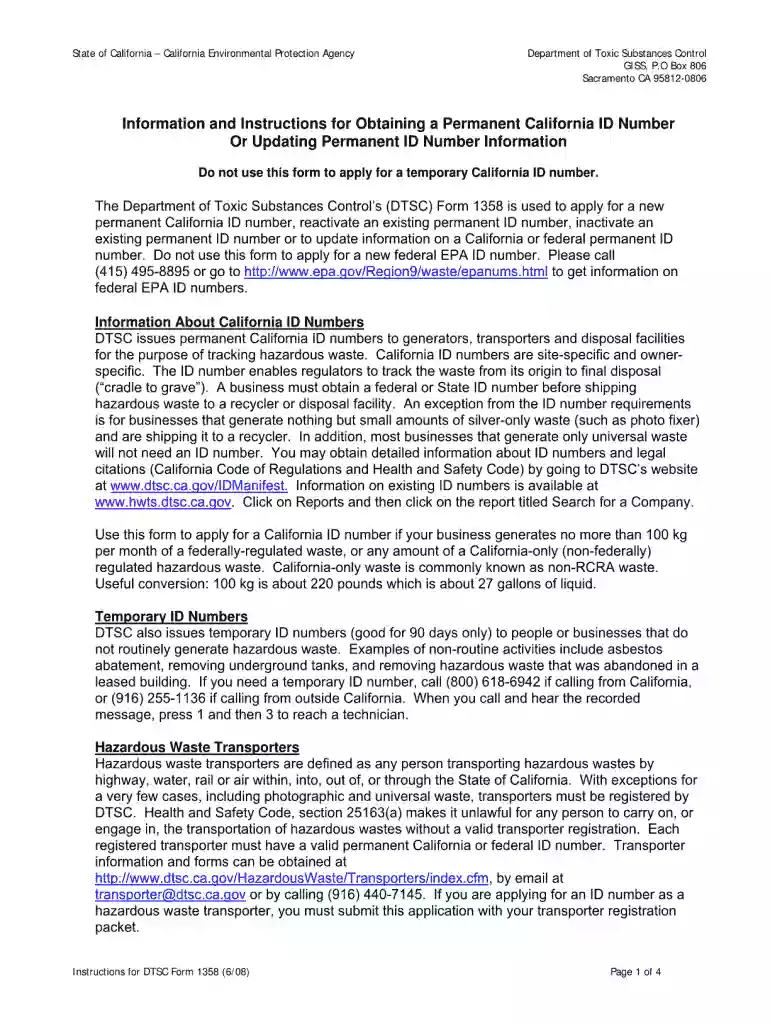 epa id number lookup california Preview on Page 1