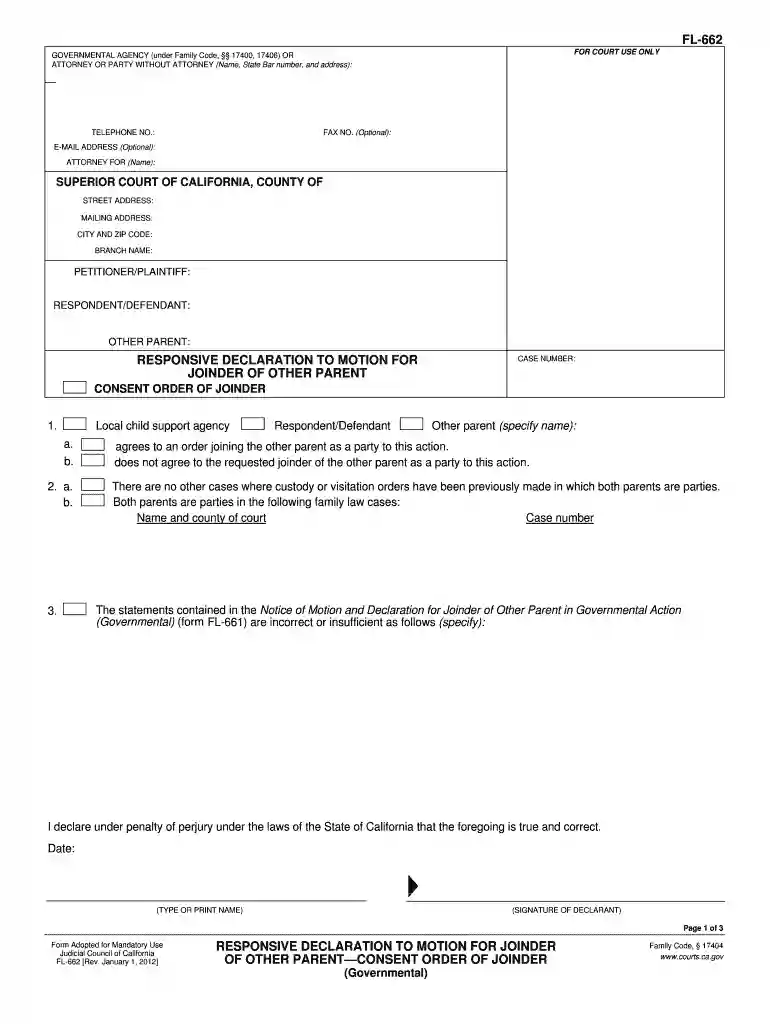 california declaration form Preview on Page 1