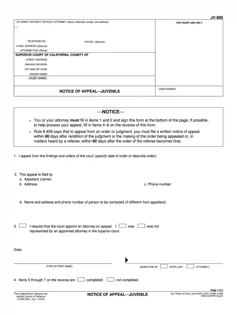 jv 800 2010 form Preview on Page 1