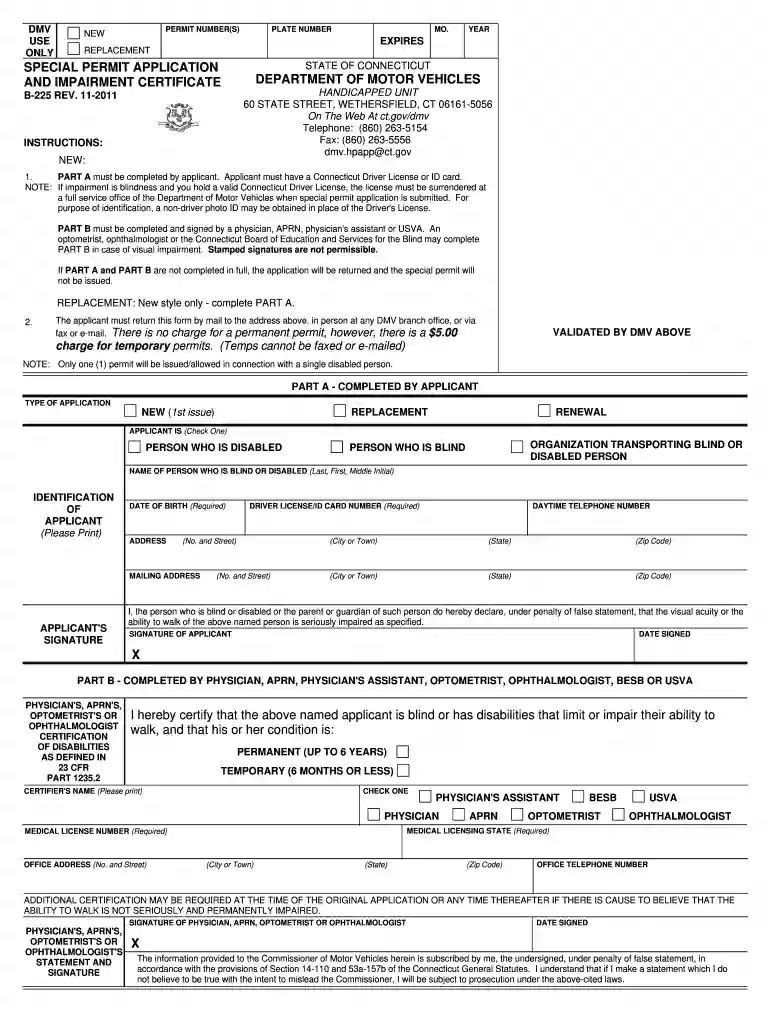 handicap parking permit ct Preview on Page 1