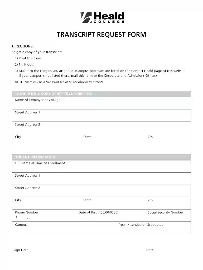 heald college transcripts Preview on Page 1