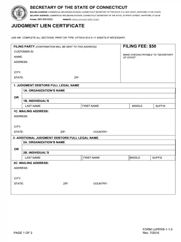 judgement form Preview on Page 1