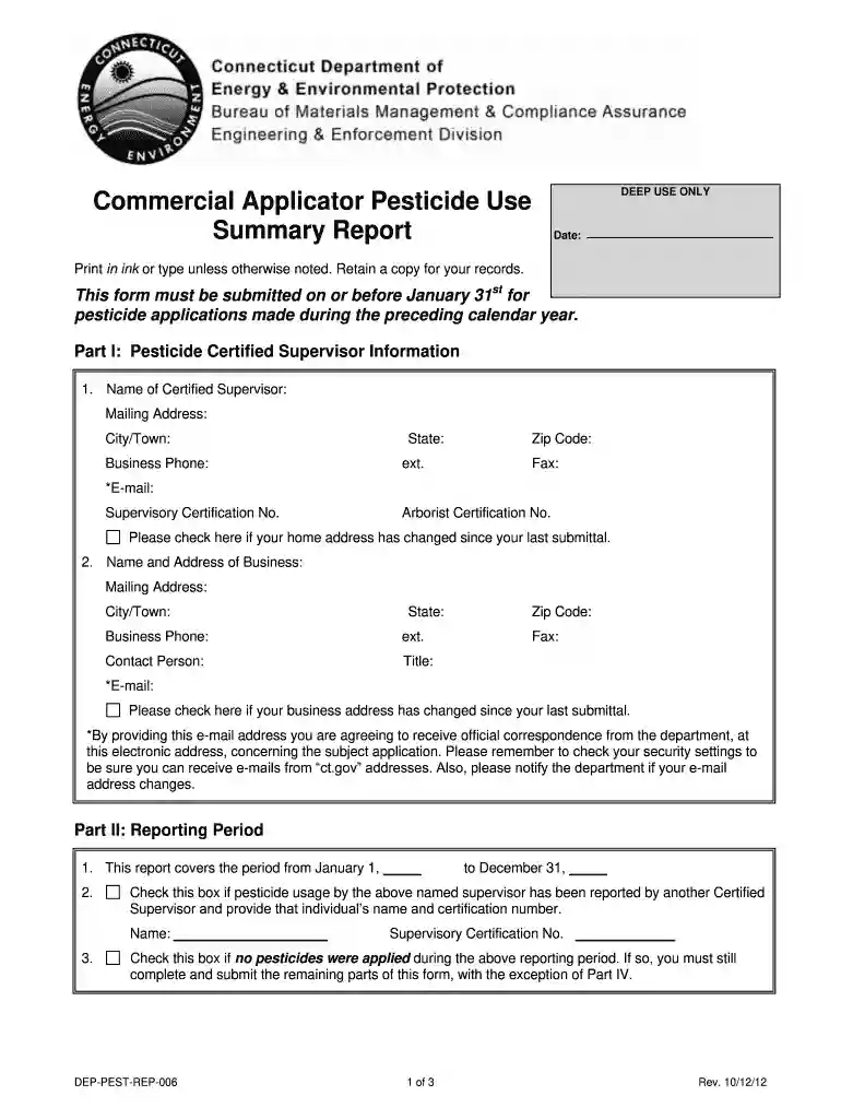 ct pesticide use report Preview on Page 1