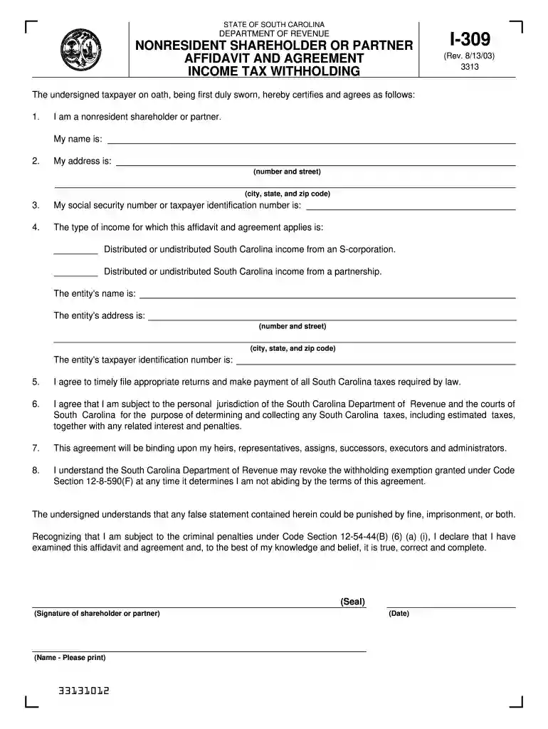 309 form Preview on Page 1