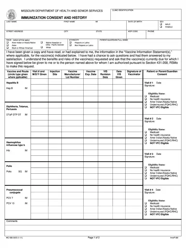 immunization records missouri Preview on Page 1
