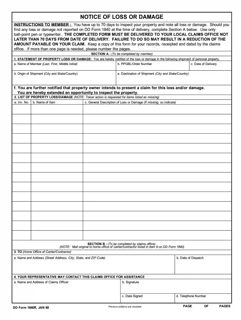 dd form 1840 pdf Preview on Page 1