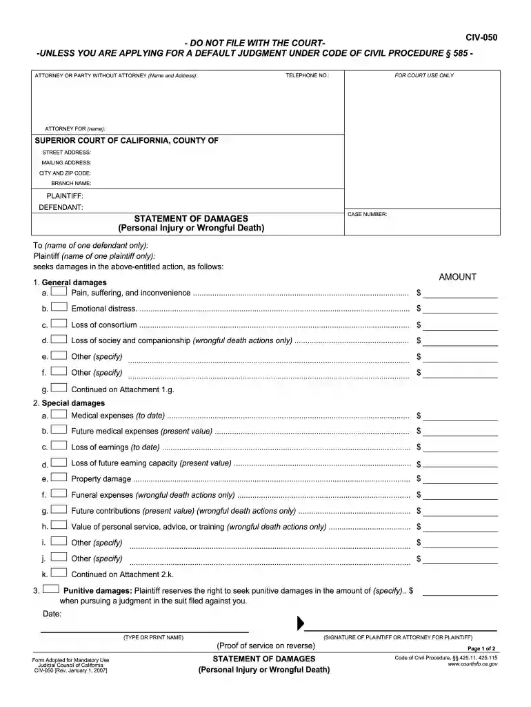 court pdf form Preview on Page 1
