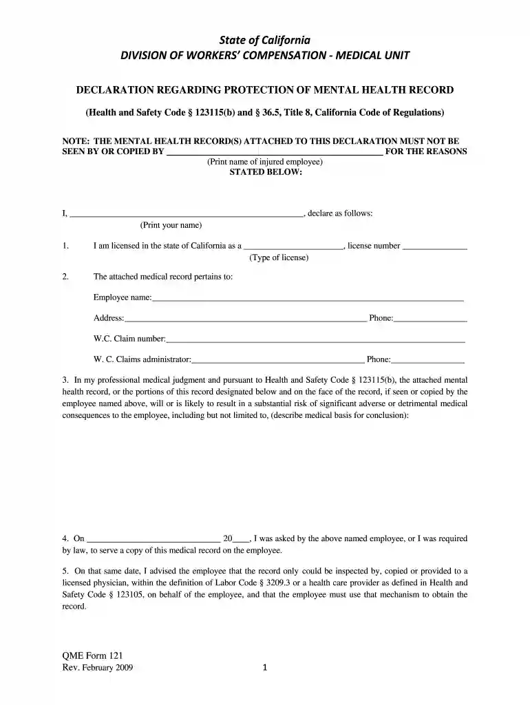 form 121 Preview on Page 1